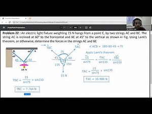 Analytical method of equilibrium by using Lami's theorem/Equilibrium of Forces/Engineering Mechanics