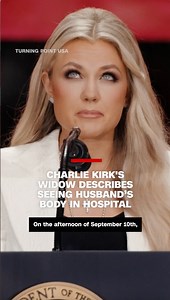 Erika Kirk, Charlie Kirk's wife, described how she felt when she saw her husband's body in the hospital after he was killed on Utah Valley University's campus. Read more: https://cnn.it/3IyOKKf | CNN