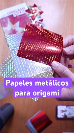 I tested holographic paper for origami. #SummerOfGoals #origami #crafts