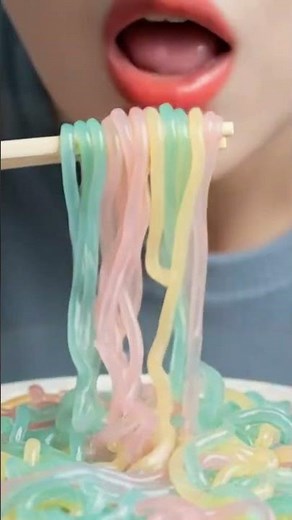 Jelly Noodles Eating ASMR 🍜✨ | Satisfying Squishy Sounds | AI Eating ASMR #asmr