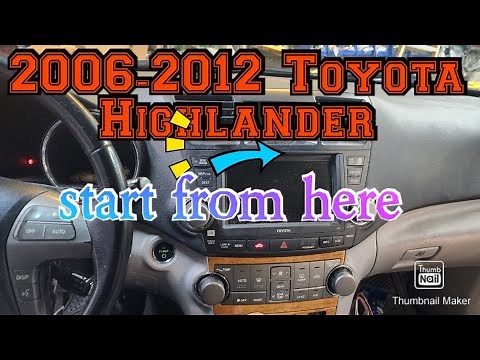 2009 Toyota Highlander How to remove the radio step by step