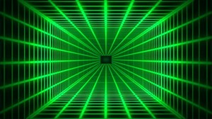 Enigmatic Grid Tunnel - Inside Virtual Computer Program, Looped For Endless