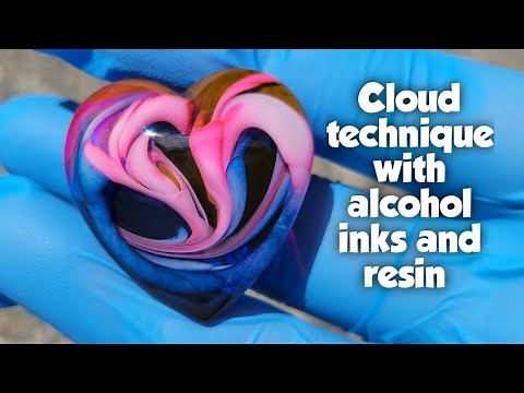 Cloud technique with alcohol inks & resin | petri dish cloud technique made easy