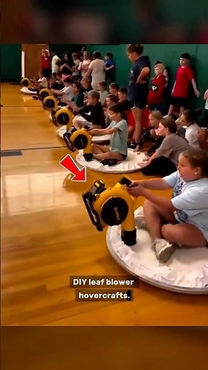 DIY Leaf Blower Hovercraft for Kids🧐 #shorts