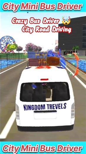 Crazy Mini Bus Driver in Busy City 😱 | Real Traffic Challenge #shorts #youtubeshorts #games #busgame