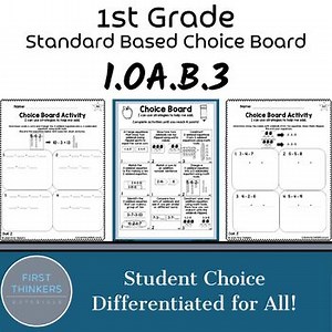 Math Choice Board Math Activity Apply Strategies to Add and Subtract