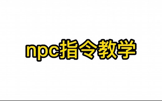 我的世界超简单NPC制作!让你的服务器变得更有趣