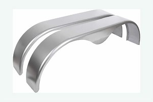 [Hot Item] ECOTRIC 2Pcs Tandem Trailer Fender Double Axle Compatible with 13-15 Inch Wheels Teardrop Pair Enclosed Trailers 9" x 66" x 19.5" - Cold Rolled Steel