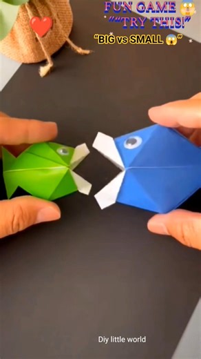 🎣 DIY Fish Game with Paper 😱 | Fun Kids Craft 🐠#diy #papercraft #viral #origami #shorts #handmade