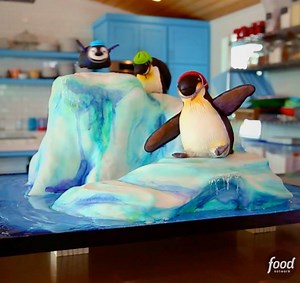3.6M views · 95 reactions | This penguin cake is MAGNETIC! And it spins! #TexasCakeHouse < Mondays @ 9|8c | Food Network | Facebook