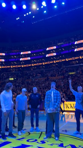 Our 2025 Champs are in the building💙 #lakers #dodgers | Crypto.com Arena