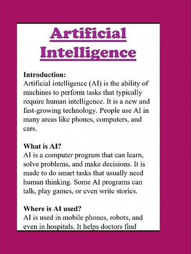 Artificial Intelligence Essay Writing in English 200 Words- 188