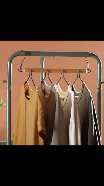 20 Pack Wooden Hangers with Clips High-Grade Wooden Suit Hangers Skirt Hangers with Clips S Wood Hanger with Durable Metal Clips for Blouse, Dress, Coat, Jacket (Natural,20)