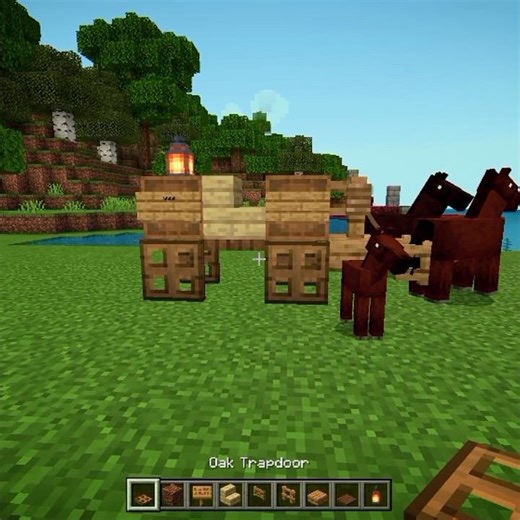 Minecraft horse 🐎 structure tutorial in Minecraft game play