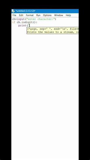 How to Check Character is DIGIT or NOT #coding #correctcoding #programming #python