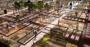 bureau betak erects glass maze for FENDI's mystical SS21 haute couture show