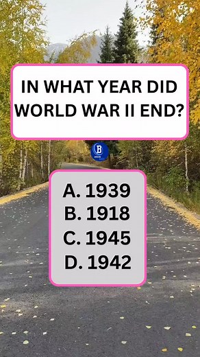 IN WHAT YEAR DID WORLD WAR II END #brainteaser #quiz #fun #puzzle #QuizTime | Brain Bash