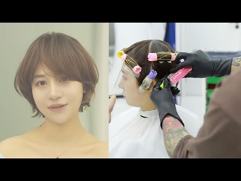 “Perm tutorial | A natural short curly hairstyle that is most suitable for everyday use”