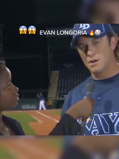 Evan Longoria Catches Ball During Interview