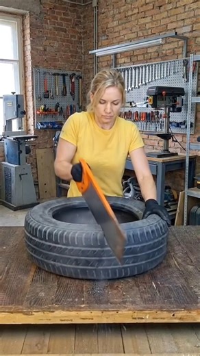 Making Garden Chair from Car Tire #diy #garden