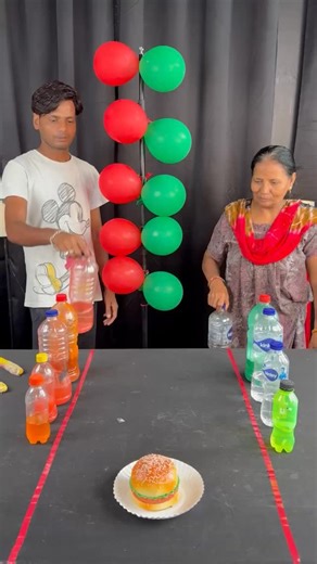 Vikash Kumar on Instagram: "My mom vs small brother flip big bottle se small bottle stand win burger part three amazing best game 899043 wow #instragram"