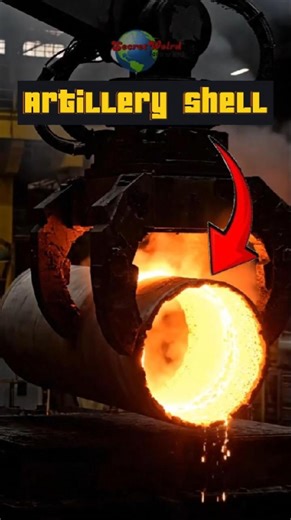 How They Forge MASSIVE Artillery Shells 💥🏭 #shorts #manufacturing