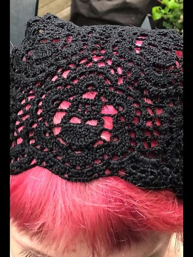 Crochet Skull Doily For a Bandana - #crochet #crochetaddict #gothic #crochetlove