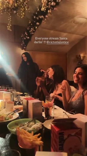 ☀Victoria justice Colombia☀ on Instagram: "Her friends and Victoria enjoying the Christmas month with their song Santa Darlin' #beautifulsong #streamsong #christmasong"