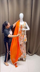 😍🧡New Creamish white Orange Sharara Outfit✨| Latest Sharara Collection #shararasuit #ethnicoutfits