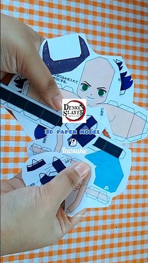 Inosuke Hasibira Paper Model DIY Craft #kimetsunoyaiba #demonslayer #inosukehashibira #shorts #anime