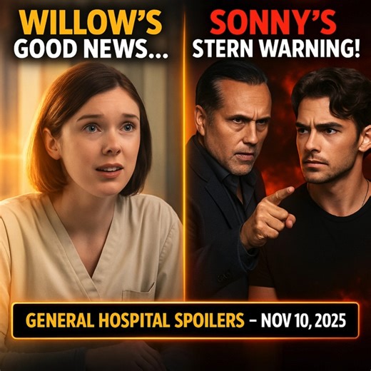 General Hospital Spoilers — November 10, 2025: Willow’s Hopeful News and Sonny’s Serious Warning to Michael https://webvibe.org/2025/11/08/general-hospital-spoilers-monday-november-10-2025/ Monday’s episode of General Hospital promises big emotions and shocking confrontations! Willow finally receives some long-awaited good news that could change her life, while Sonny gives Michael a stern warning that could alter the course of their fragile relationship. Tensions rise, secrets surface, and decis