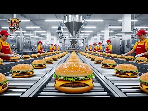 How McDonald's Hamburgers Are Made in a Factory | Hamburgers Factory Process