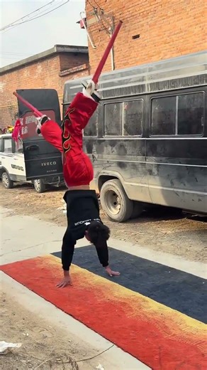 Stuntman's Spectacular Stilt Flips: Watch 3 Back-to-Back in Amazement