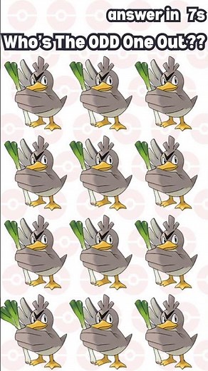 Find the Odd Pokémon Out! 🕵️ (Farfetch’d) Can You Spot It?