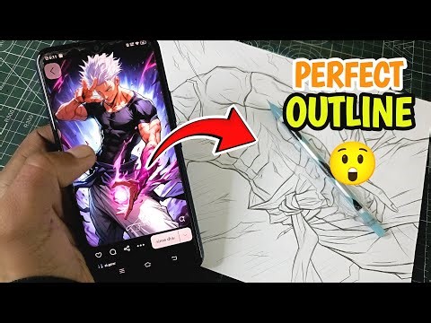 How to draw Gojo Satoru ✨ | Anime outline tutorial