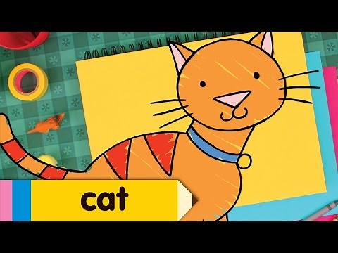 How to Draw A Cat | Easy Drawing Lesson for Kids | Step By Step