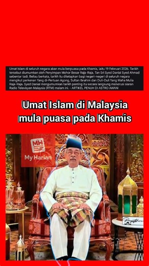 Umat Islam di Malaysia mula puasa pada Khamis