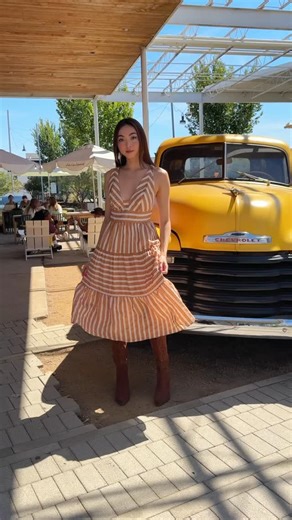 Round Top is almost here!!! Let’s help you pack with our collection of dresses ready for your day of treasure hunting. This striped sundress is the perfect way to beat the Texas heat and looks great with a pair of cowgirl boots! Head over to stories to see some more fabulous frocks you should pack for your trip! . #roundtopready #roundtopantiquesweek #roundtoptexas #daochloedao | Chloe Dao