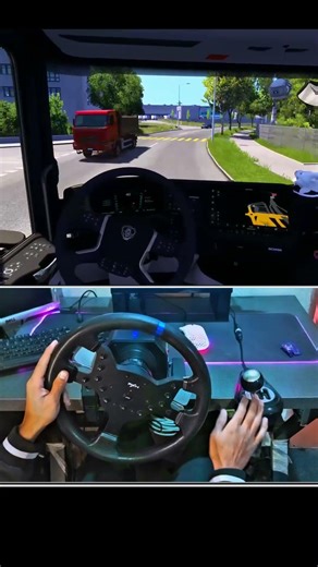 Scania Truck Driving Simulator #shortsfeed #ets2 #steeringwheel