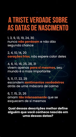 🔮 A triste verdade sobre sua data de nascimento #zodiaco #astrologia #horoscopo #signosdozodiaco
