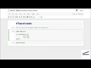 How to find trace of a matrix in Numpy
