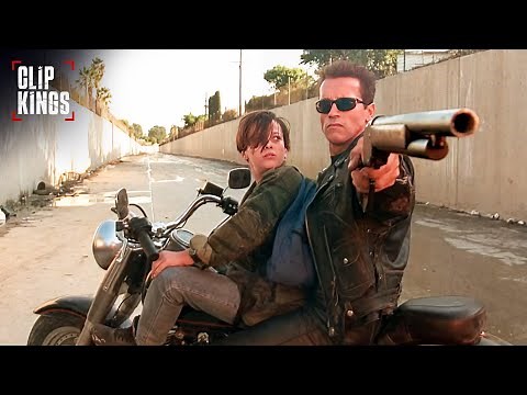 Terminator Saves John (Arnold Schwarzenegger & Edward Furlong) | Terminator 2: Judgment Day