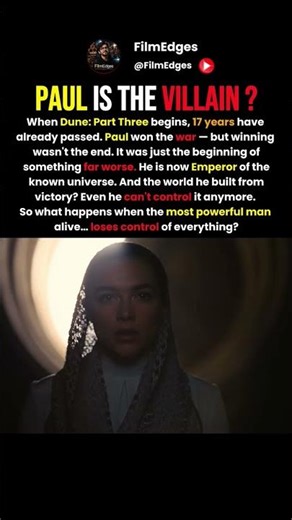 Dune Part Three Jumps 17 Years Into the Future, Paul Is Not The Savior? #movienews #Shorts