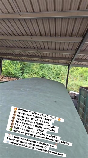🔥 Cet hiver, ne subissez pas le froid… domptez-le ! Bois de chauffage 100% sec & granulés premium, prêts à flamber dès la livraison ! 💨 Livraison EXPRESS en 48h partout en France (et 5 jours max en Europe) 💰 Prix imbattables, 🌱 énergie naturelle, 📦 stock garanti toute la saison Faites confiance à #BoisChaudDelio — le confort, la chaleur et la fiabilité livrés chez vous. Commandez dès maintenant avant la rupture 🔥 📞 Contact : boischauddelio@gmail.com 💬 WhatsApp : 33 6 28 73 27 91 🌍 Site 
