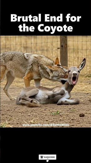 Donkey Foal Almost Eaten Alive‼️ Brutal End for the Coyote #donkey #coyote