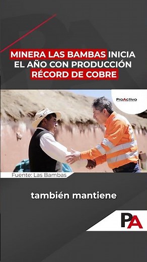Las Bambas mine starts the year with record copper production