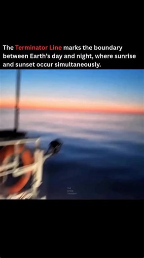 thespacethought🪐 on Instagram: "The terminator line is the moving boundary on Earth where day transitions into night. As our planet rotates, this line glides across the surface, marking the divide between sunlight and shadow. What’s truly intriguing is that along this line, sunrise and sunset occur simultaneously—but on opposite sides. While the sun rises on one edge, it sets on the other. This phenomenon exists because Earth is spherical and spins continuously, letting sunlight curve along its