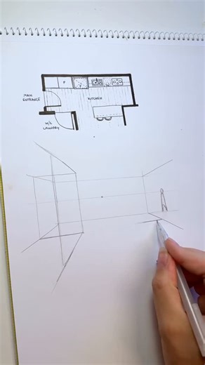 Architect Design on Instagram‎: "By : @sabineinteriors . . . .: : ; #architecture #معماری #architect #معمار #اسکیس #arquitetura #sketch #design #architectural #اسکیس_معماری"‎