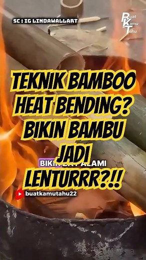 Teknik melengkungkan bambu dengan api, Kerajinan kursi lipat bambu tradisional #bambooart #satisfyed
