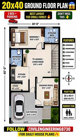 housing plan for a 3 bedroom house//ghar ka nqasha#shorts